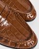 SIMKHAI SIMKHAI Dean Embossed Leather Loafer Mules Saddle - 6
