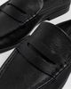 SIMKHAI SIMKHAI Dean Pebbled Leather Loafer Mules Black - 5