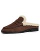 SIMKHAI SIMKHAI Dean Shearling Loafer Mules Cacao Ecru - 1
