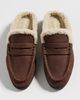 SIMKHAI SIMKHAI Dean Shearling Loafer Mules Cacao Ecru - 5