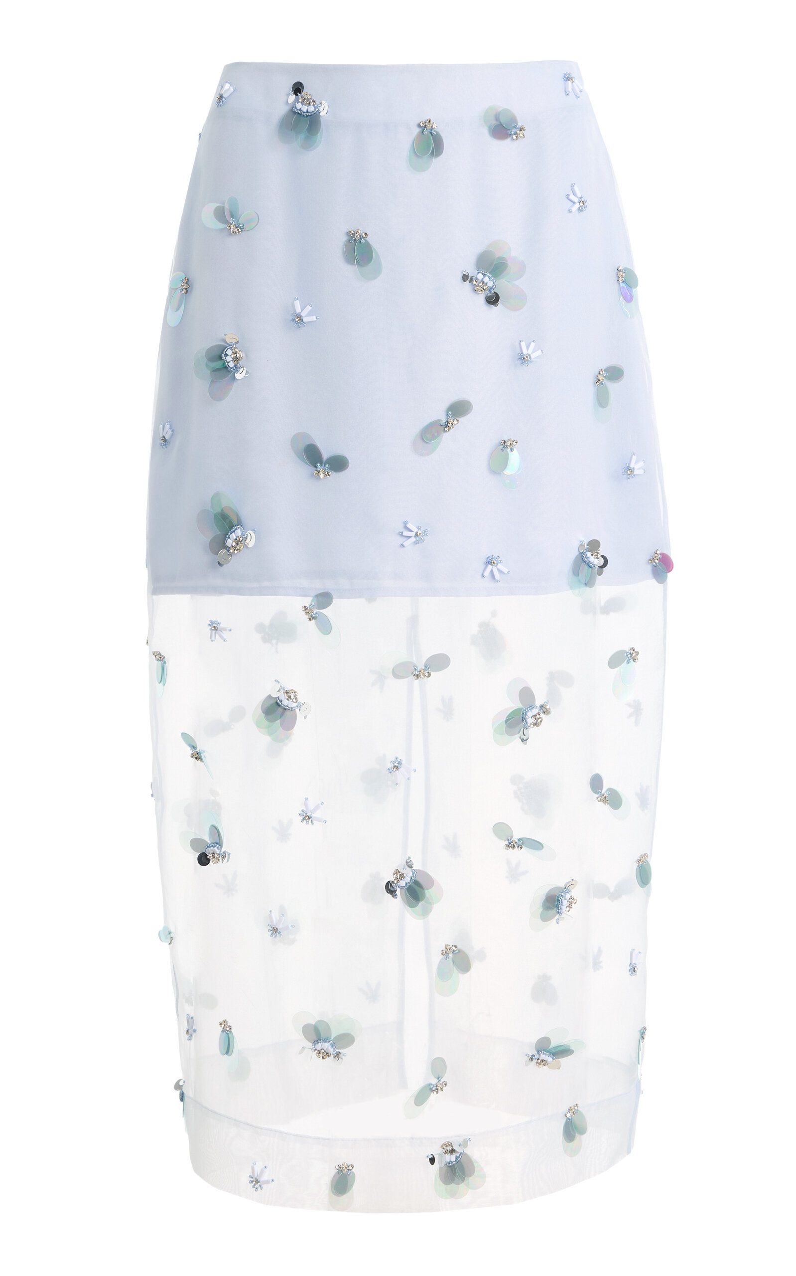 SIMKHAI SIMKHAI Delilah Embellished Chiffon Midi Skirt