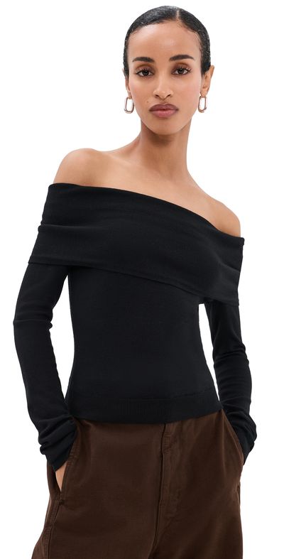 SIMKHAI SIMKHAI Delphia Wool Sweater Black