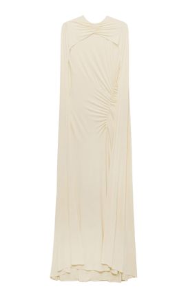SIMKHAI SIMKHAI Demi Draped Jersey Cape Gown