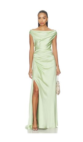 SIMKHAI SIMKHAI Elinne Short Sleeve Gown