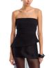 Simkhai Simkhai Emerson Ruched Taffeta Bustier Top - 1