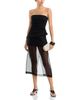 Simkhai Simkhai Emerson Ruched Taffeta Bustier Top - 2