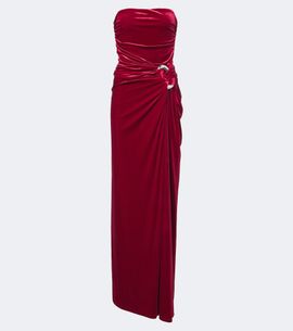 Simkhai Simkhai Emma gathered velvet bustier gown