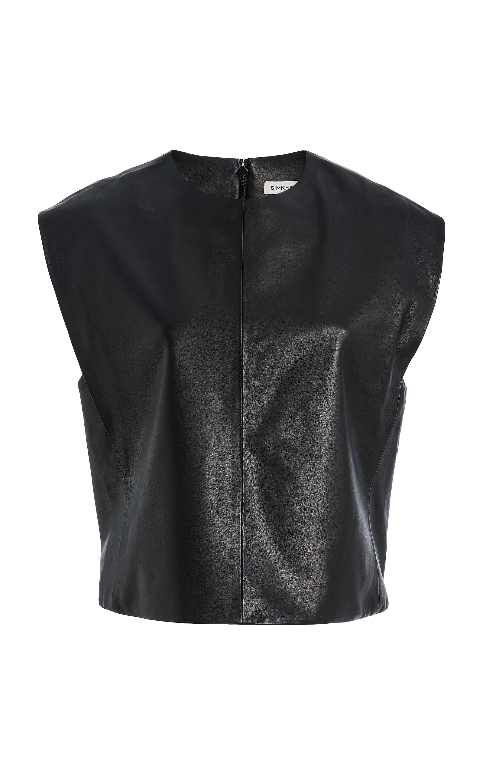 SIMKHAI SIMKHAI Fontaine Leather Cropped Top