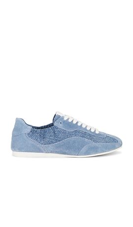 SIMKHAI SIMKHAI Georgie Elasticized Denim Leather Sneaker