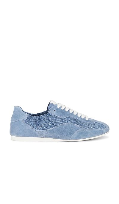 SIMKHAI SIMKHAI Georgie Elasticized Denim Leather Sneaker