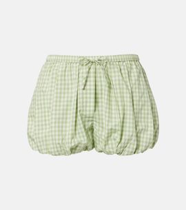 Simkhai Simkhai Gingham cotton-blend shorts