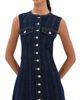 SIMKHAI SIMKHAI Hanley Denim Mini Dress Indigo Rinse - 1