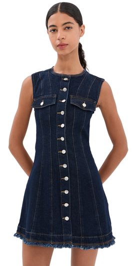SIMKHAI SIMKHAI Hanley Denim Mini Dress Indigo Rinse