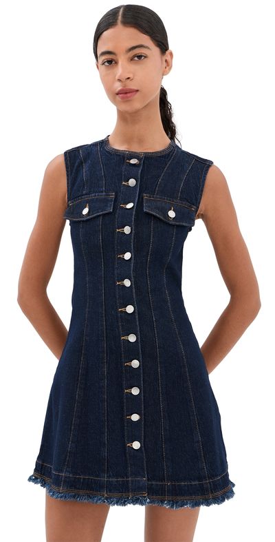SIMKHAI SIMKHAI Hanley Denim Mini Dress Indigo Rinse