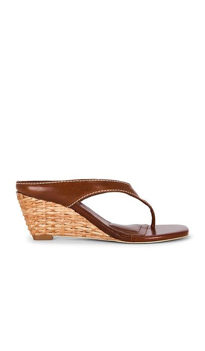SIMKHAI SIMKHAI Hazel Leather Thong Wedge