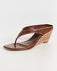 SIMKHAI SIMKHAI Hazel Leather Thong Wedges Saddle - 2