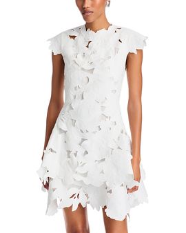 Simkhai Simkhai Holloway Guipure Lace Fit-and-Flare Mini Dress