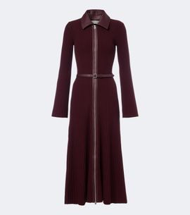 Simkhai Simkhai Ismelle belted ribbed-knit shirt dress