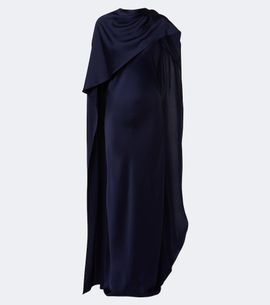 Simkhai Simkhai Izel asymmetric caped satin gown