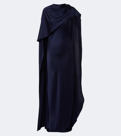 Simkhai Simkhai Izel asymmetric caped satin gown