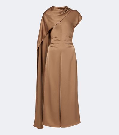 Simkhai Simkhai Jacka caped satin midi dress