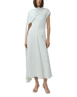 Simkhai Simkhai Jacka Draped Satin Midi Dress
