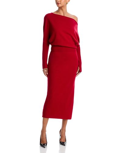 Simkhai Simkhai Janese Cotton & Cashmere Off-the-Shoulder Dress