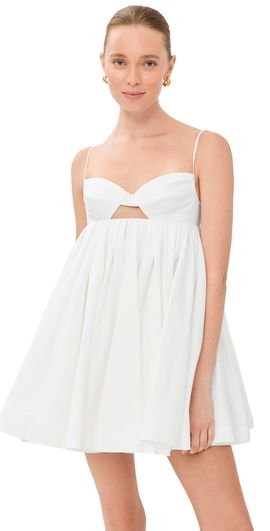 SIMKHAI SIMKHAI Janie Cotton Mini Dress White