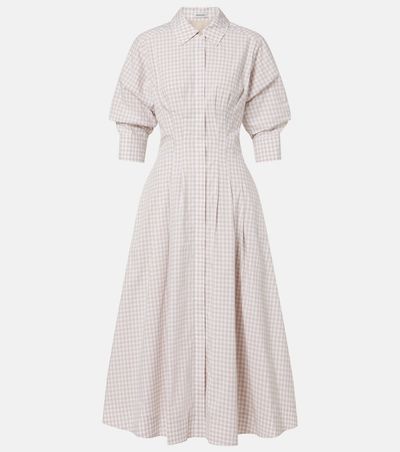 Simkhai Simkhai Jazz gingham cotton-blend shirt dress