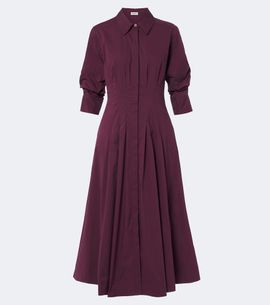 Simkhai Simkhai Jazz pleated cotton poplin shirt dress