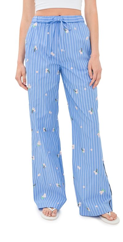 SIMKHAI SIMKHAI Jemma Wide Leg Pants French Blue Stripe