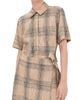 SIMKHAI SIMKHAI Jensen Wrap Dress Rattan Plaid - 1