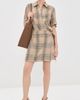 SIMKHAI SIMKHAI Jensen Wrap Dress Rattan Plaid - 5
