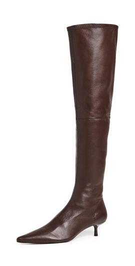 SIMKHAI SIMKHAI Joni Stretch Leather Over-The-Knee Boots Cacao