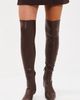 SIMKHAI SIMKHAI Joni Stretch Leather Over-The-Knee Boots Cacao - 3