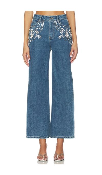 SIMKHAI SIMKHAI Jude Mid Rise Crop Wide Leg Jean