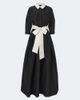 Simkhai Simkhai Julisse bow-detail pleated taffeta gown - 1
