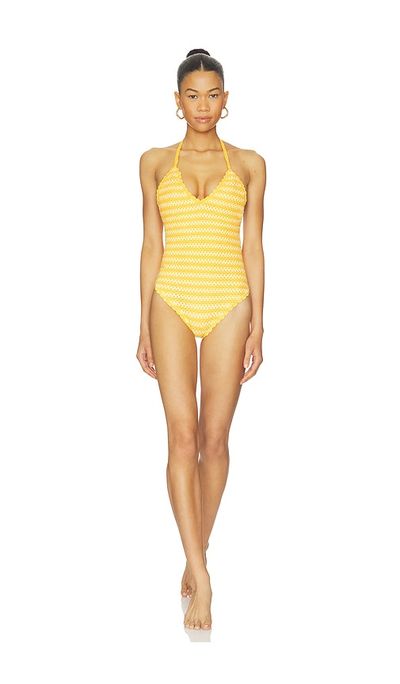 SIMKHAI SIMKHAI Karoline Crochet Halter One Piece