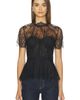 SIMKHAI SIMKHAI Kehlani Lingerie Lace Short Sleeve Bustier Top - 1