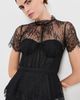 SIMKHAI SIMKHAI Kehlani Lingerie Lace Short Sleeve Bustier Top Black - 2