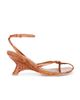 SIMKHAI SIMKHAI Kelsey Embossed Leather Strappy Wedge - 1