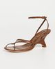 SIMKHAI SIMKHAI Kelsey Embossed Leather Strappy Wedge Sandals Saddle - 2
