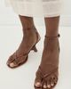 SIMKHAI SIMKHAI Kelsey Embossed Leather Strappy Wedge Sandals Saddle - 3