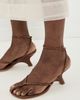SIMKHAI SIMKHAI Kelsey Embossed Leather Strappy Wedge Sandals Saddle - 5