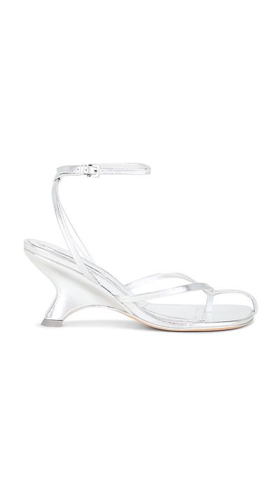 SIMKHAI SIMKHAI Kelsey Metallic Leather Strappy Wedge