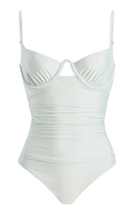 SIMKHAI SIMKHAI Laine Ruched OnePiece Swimsuit