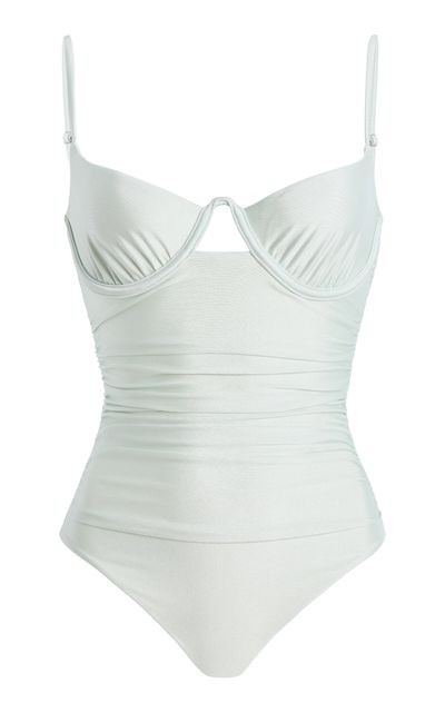 SIMKHAI SIMKHAI Laine Ruched OnePiece Swimsuit