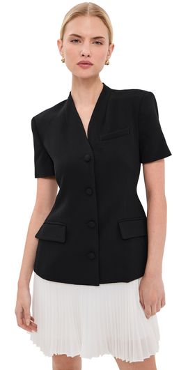 SIMKHAI SIMKHAI Leah Short Sleeve Blazer Mini Dress Black multi