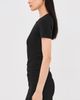 SIMKHAI SIMKHAI Leni Short Sleeve Draped Mini Dress Black - 4