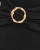 SIMKHAI SIMKHAI Leni Short Sleeve Draped Mini Dress Black - 6